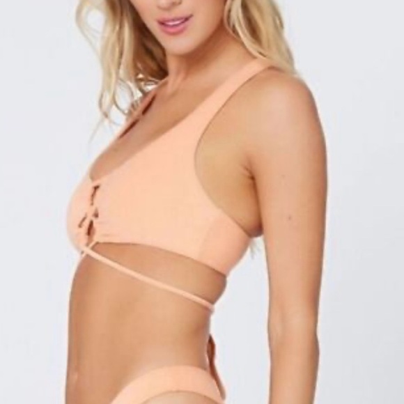 L*Space Dax Top in Pastel Orange Terrycloth - Picture 2 of 7